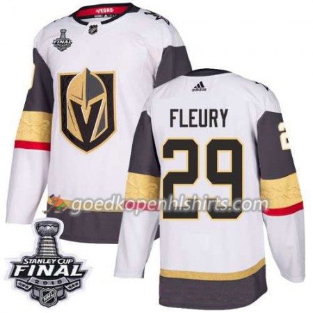 Vegas Golden Knights Marc-Andre Fleury 29 2018 Stanley Cup Final Patch Adidas Wit Authentic Shirt - Mannen